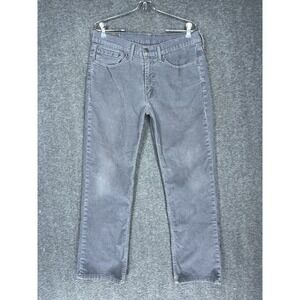 Levi's 514 Corduroy pants Men's 34x29 Gray Straight Fit